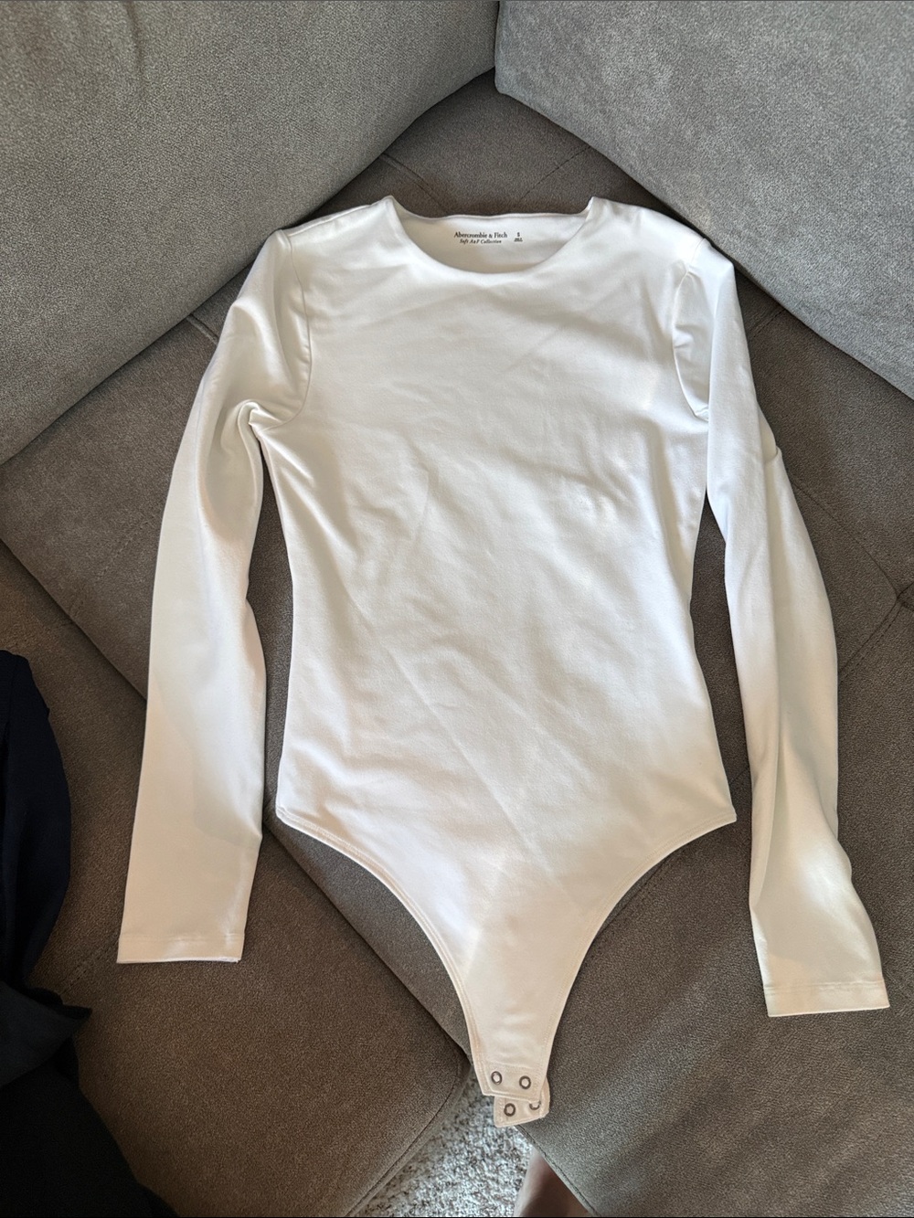 Women’s Abercrombie White Long-Sleeve Bodysuit
